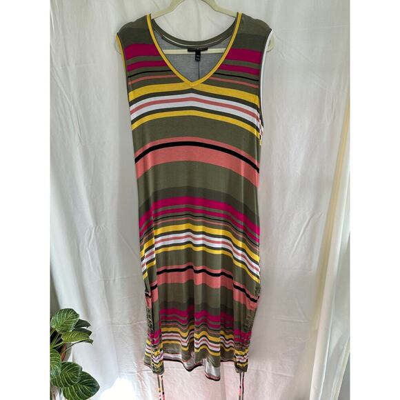 Lane Bryant Striped Jersey Knit Dress - Adjustable Drawstring Sides - Size 14/16 - Picture 3 of 3